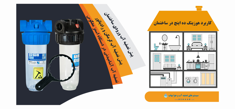 10 inch water filter housing هوزینگ تصفیه آب ورودی ساختمان 