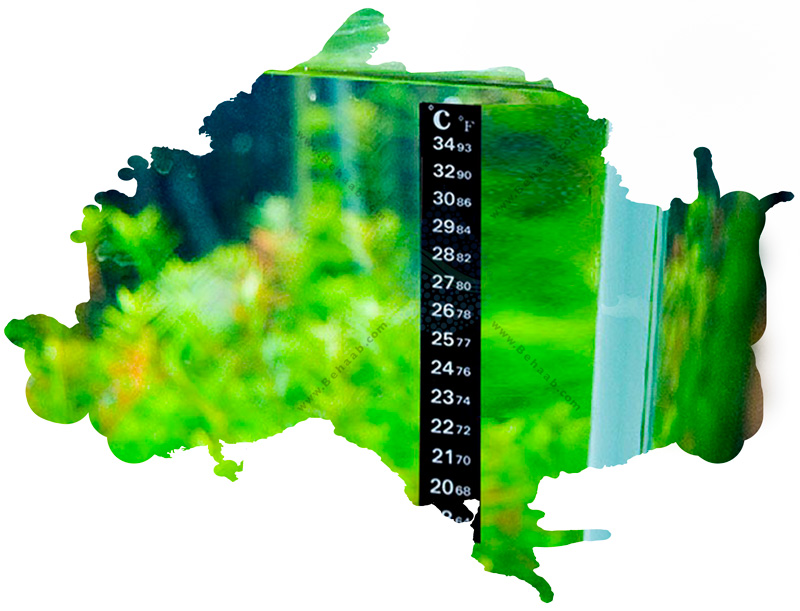 دماسنج نواری آکواریوم ، دماسنج برچسبی آکواریوم  Stick-on LCD Thermometer