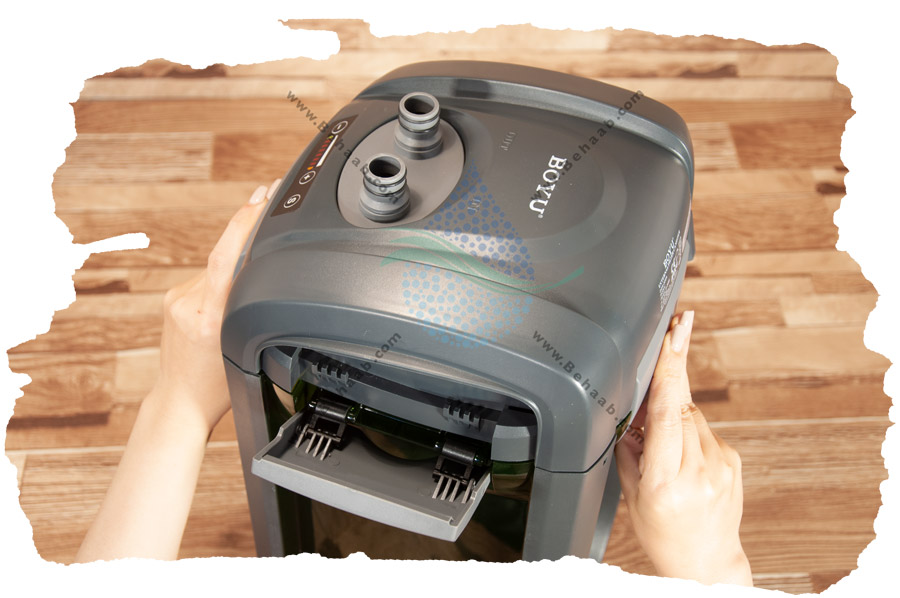 نحوه نصب فیلتر سطلی آکواریوم Installing Canister Filter BOYU DGN-520A