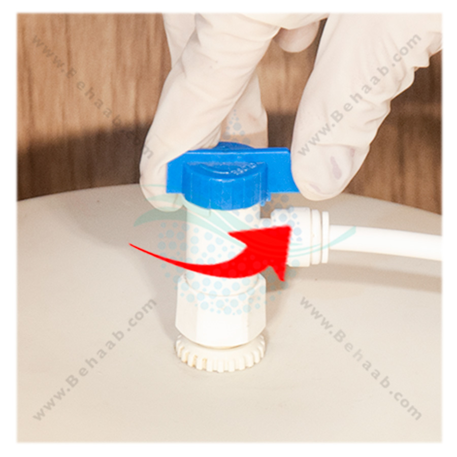 Reverse Osmosis Water Storage Tankنحوه باز کردن شیر ورودی تصفیه آب