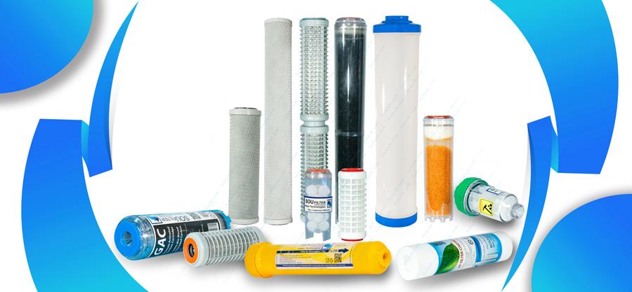 Soufilter Water Filter Cartridge انواع فیلتر و کارتریج تصفیه آب سوفیلتر