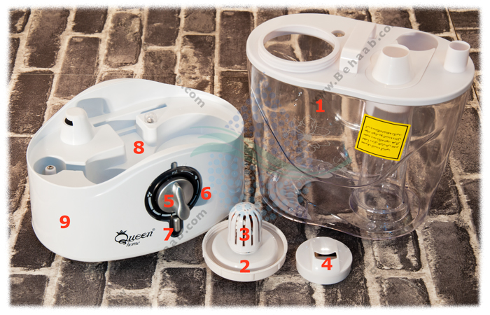 Ultrasonic Humidifier Queenنحوه استفاده از بخور سرد کویین