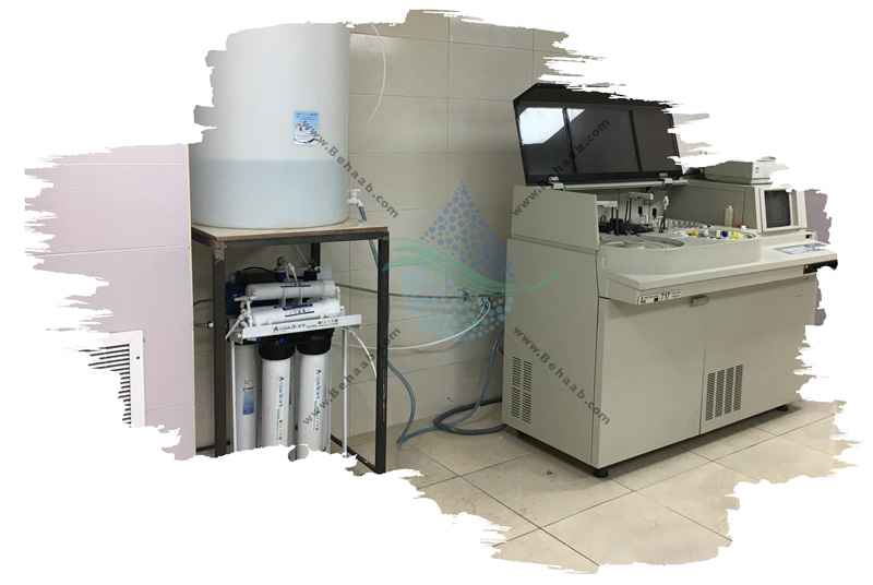 commercial water filtration system for hospitalکاربرد دستگاه تصفیه آب نیمه صنعتی در آزمایشگاه
