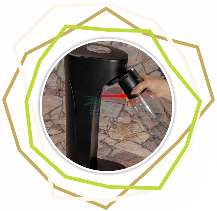iSODA Sparkling Water and Soda Maker Carbonating Beverage Machine گاز دار کردن نوشیدنی موهیتو با دستگاه نوشیدنی ساز آی سودا