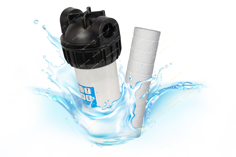 single stage whole house water filter پیش تصفیه ورودی ساختمان یک مرحله ای با فیلتر رسوب گیر الیافی