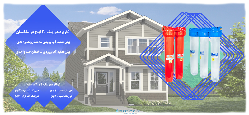 هوزینگ 20 اینچ ورودی ساختمان Whole House Water Filtration System