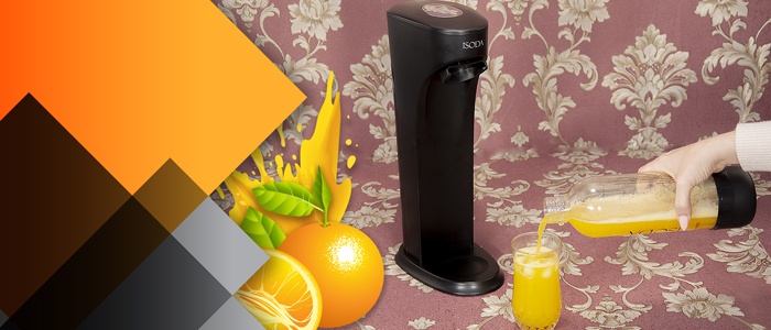 نحوه گازدار کردن آب میوه با سودا ساز آی سودا isoda