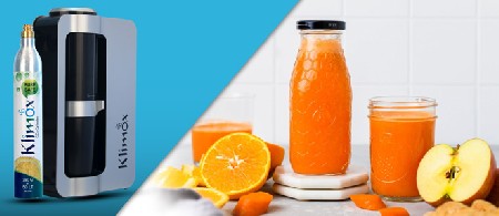 طرز تهیه کوکتل سیب و پرتقال با دستگاه نوشابه ساز خانگی