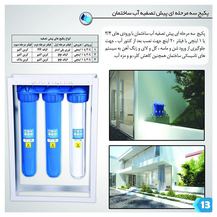Pretreatment for House دستگاه تصفیه آب ورودی منزل