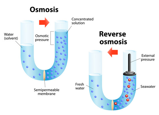 Osmosis and Reverse Osmosis  روش اسمز معکوس در تصفیه آب 