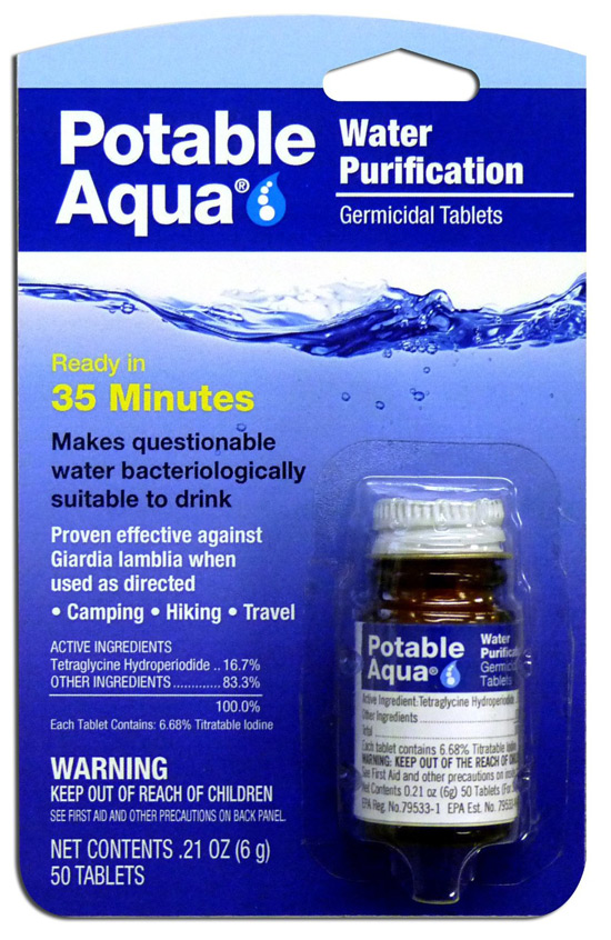 potable aqua water treatment tablets
