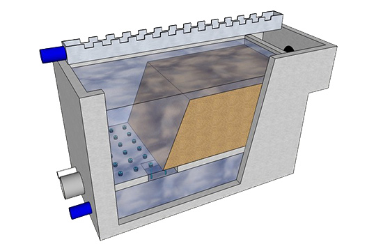 rapid sand filter فیلتر سریع شن و ماسه تصفیه آب