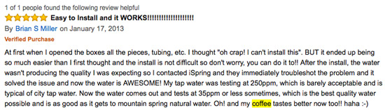 user reviews on Amazon specifically relating to the RO water purification system and coffee افزایش کیفیت و طعم قهوه با استفاده از دستگاه تصفیه آب
