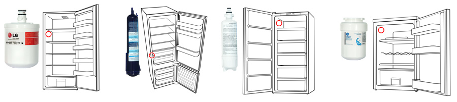 All Refrigerators Filters مدل های مختلف فیلتر یخچال و ساید بای ساید