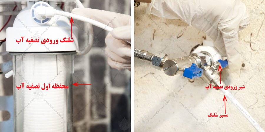 مرحله اول تصفیه آب ،Ball valve water purifier شیر ورودی دستگاه تصفیه آب خانگی 