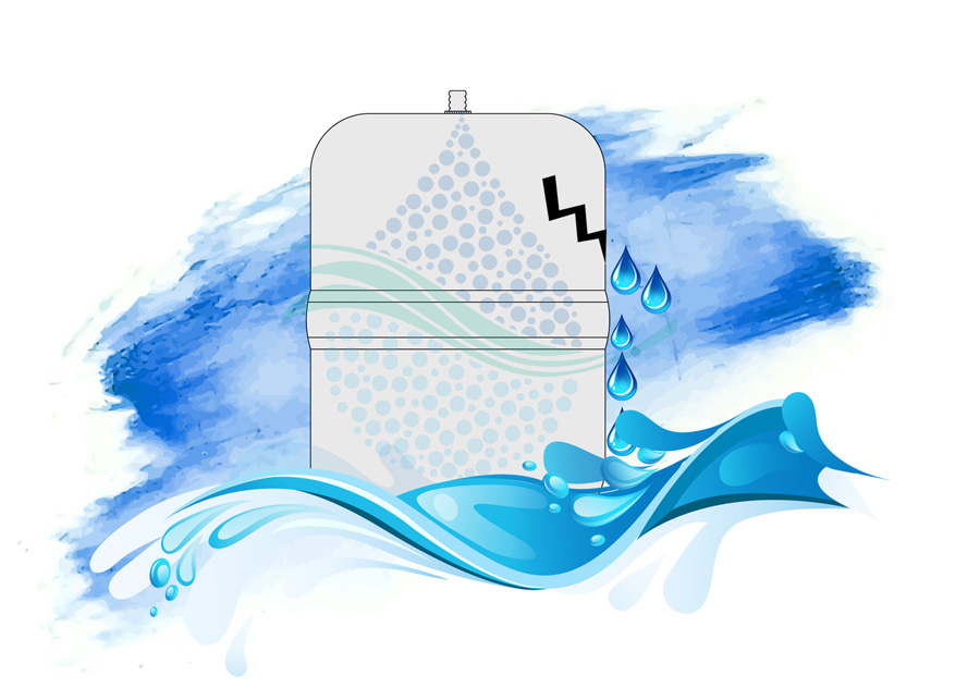 Common problems in the water purifier tankترکیدگی بدنه مخزن دستگاه تصفیه آب