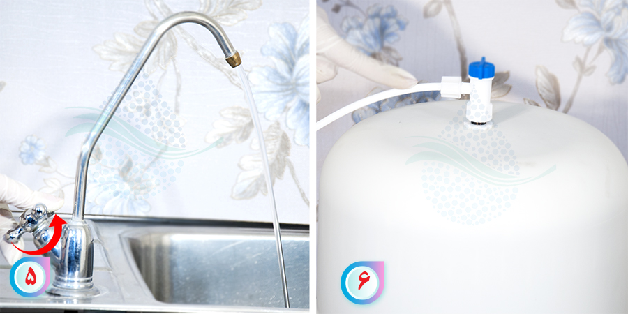 Faucet And Water Purifier Inlet Hose شیر برداشت و شلنگ ورودی مخزن تصفیه آب