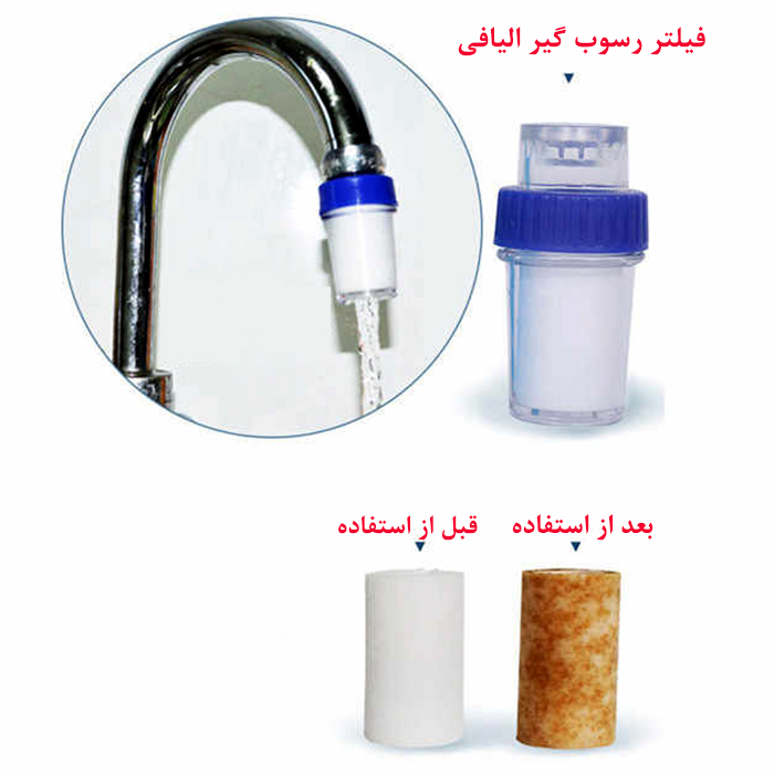 Faucet Mount Water Filter With Sediment Water Filter تصفیه آب سرشیری با فیلتر رسوب گیر الیافی