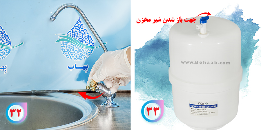 Faucet category and Ball valaeشیر برداشت و شیر مخزن تصفیه آب