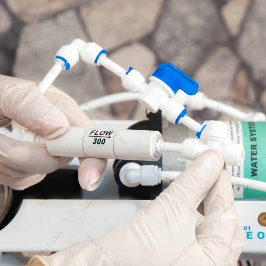 installation flush valve on reverse osmosis water purifier آموزش نصب شیر بک واش تصفیه آب در دستگاه تصفیه آب خانگی معکوس