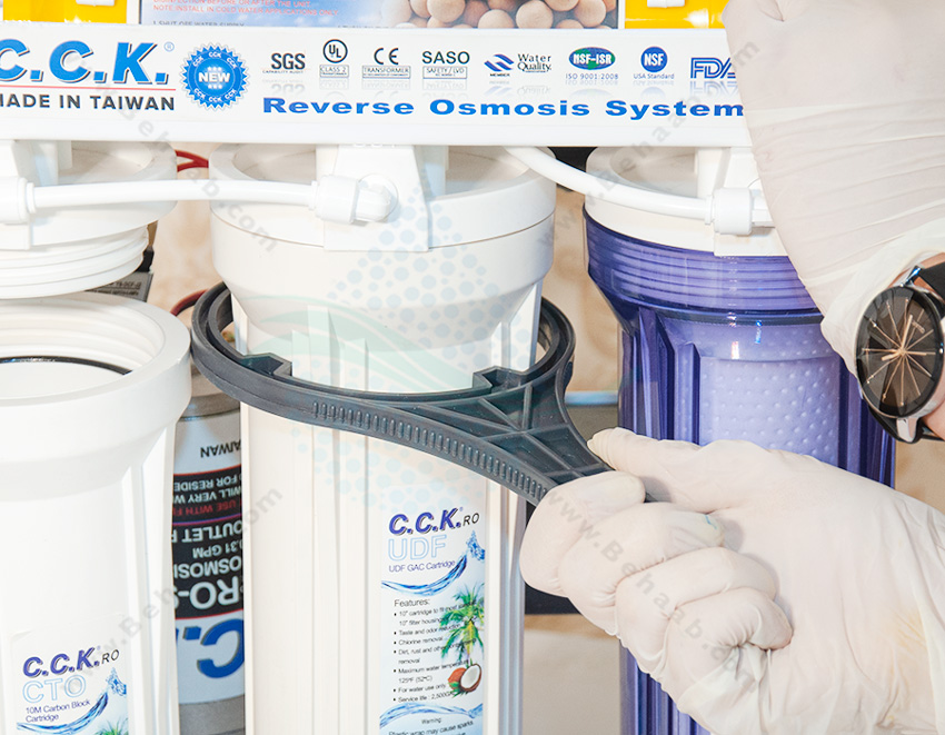 آموزش تصویری نصب دستگاه تصفیه آب خانگی سی سی کا install a water filtration system