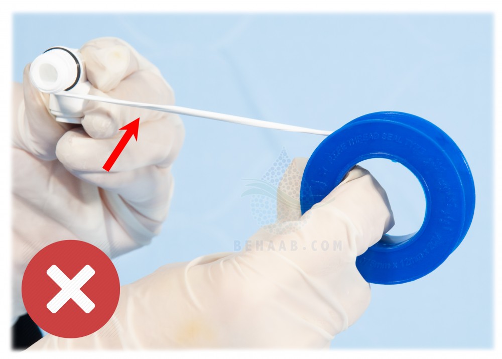 Teflon Tape Method in Water Purifier روش نوار تفلون زدن در دستگاه تصفیه آب