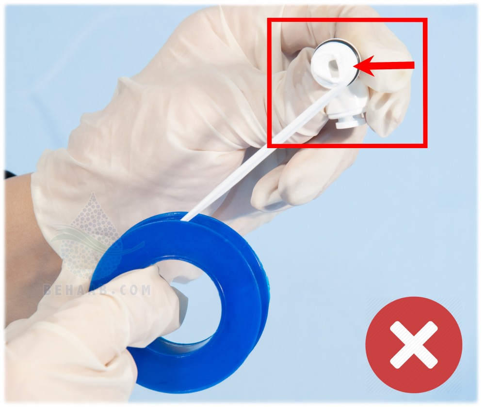 Teflon Tape Method in Water Purifier روش نوار تفلون زدن در دستگاه تصفیه آب