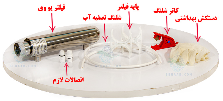  How to install a UV water filter نحوه نصب فیلتر یو وی در دستگاه تصفیه آب