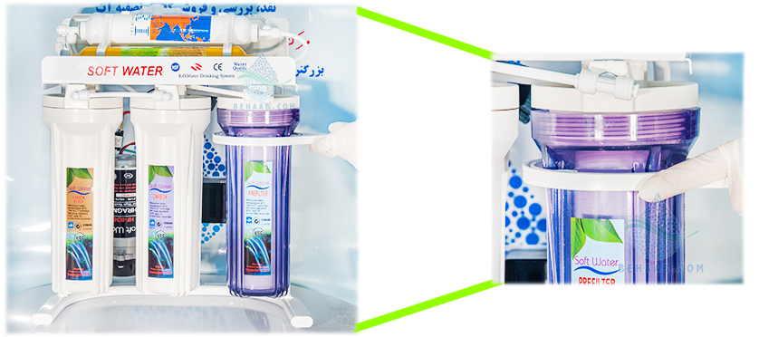 water filter housing  باز کردن محفظه فیلتر تصفیه آب خانگی