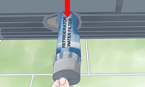 How to Change a Water Filter in a Kenmore Refrigerator نحوه تعویض فیلتر آب یخچال ساید بای ساید کنمور