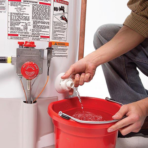 Drain your hot water tank