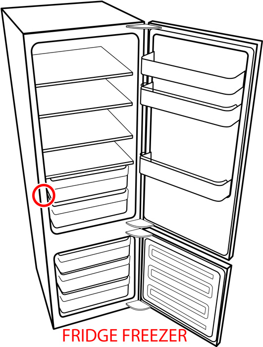 How to find the model and serial number of the BLOMBERG FRIDGE FREEZER