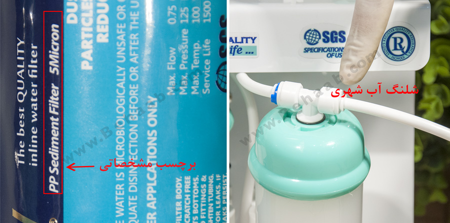 Inline Water Purifier فیلتر خطی مرحله اول دستگاه تصفیه آب خانگی 
