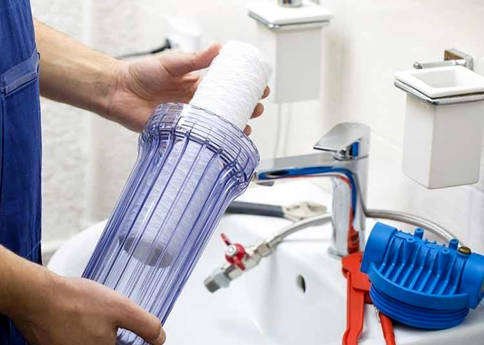 Install water filter نصب پیش تصفیه آب