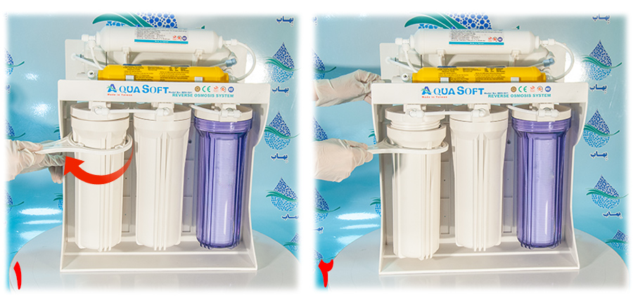 How-To Replacing Carbon Block Water Filter Cartridge in Water Purifier نحوه تعویض فیلتر کربن تصفیه آب