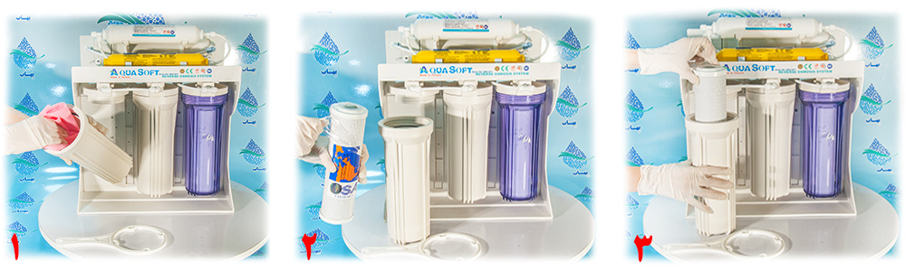 How-To Replacing Carbon Block Water Filter Cartridge in Water Purifier آموزش تعویض فیلتر مرحله سوم تصفیه آب