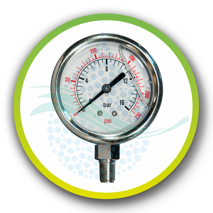  Reverse Osmosis Pressure Gauge  فشارسنج عقربه ای و گیج فشار دستگاه تصفیه آبAnd Accessoriesنقش گیج فشار در دستگاه تصفیه آب