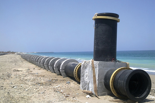 pipelineline installation for desalination plant نمکزدایی آب دریا