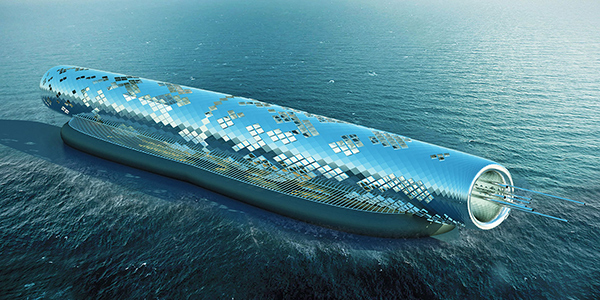 لوله، تاسیسات نمکزدایی با نیروی خورشیدی  The Pipe is floating solar-powered desalination plant