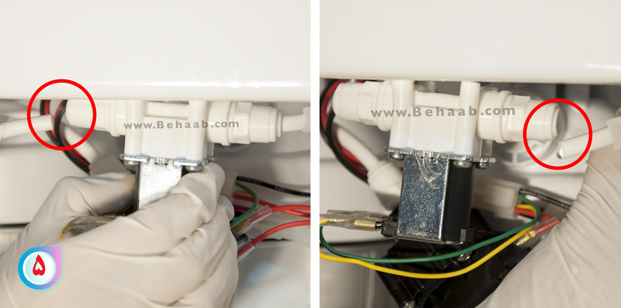 Solenoid Valve in Ro Water Purifier نحوه تعویض شیر برقی دستگاه تصفیه آب