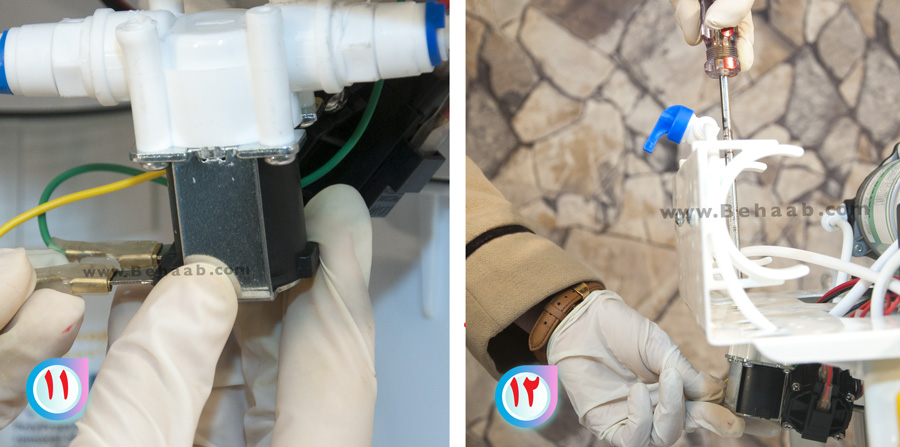 Solenoid Valve in Ro Water Purifier نحوه نصب شیر برقی تصفیه آب 