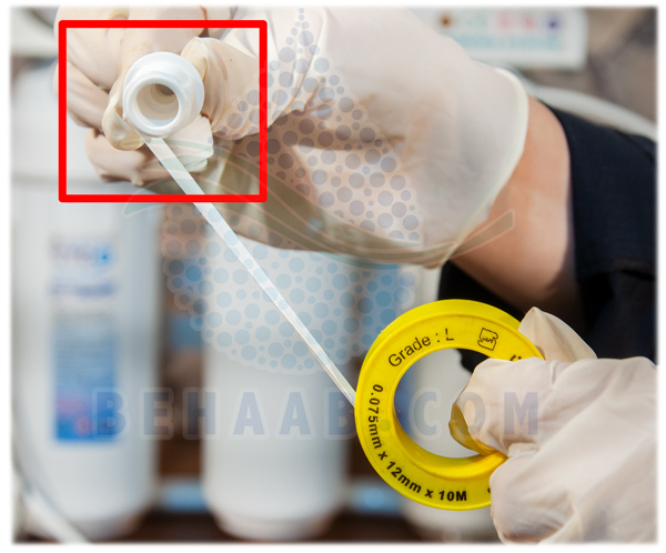 Teflon Tape For Water Purifierتفلون زدن در دستگاه تصفیه اب