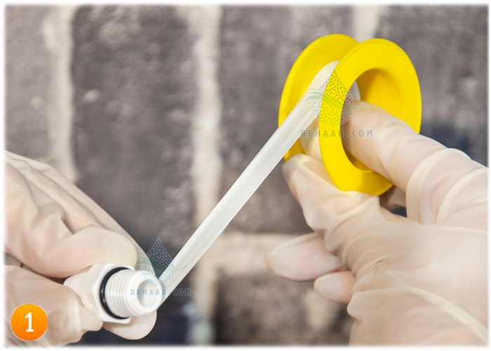 تفلون زدن اتصالات دستگاه تصفیه آب  How To Use Teflon Tape For Water Purifier