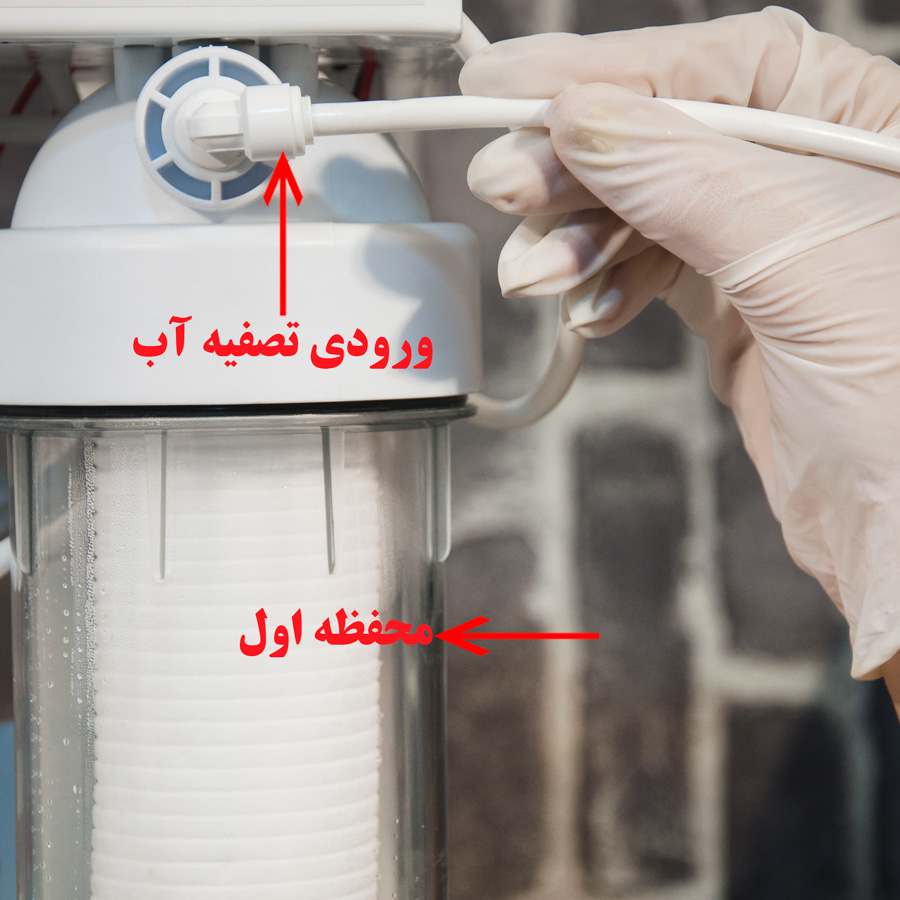 روش نصب سنسور نشت یاب دستگاه تصفیه آب خانگی Leak Protector 