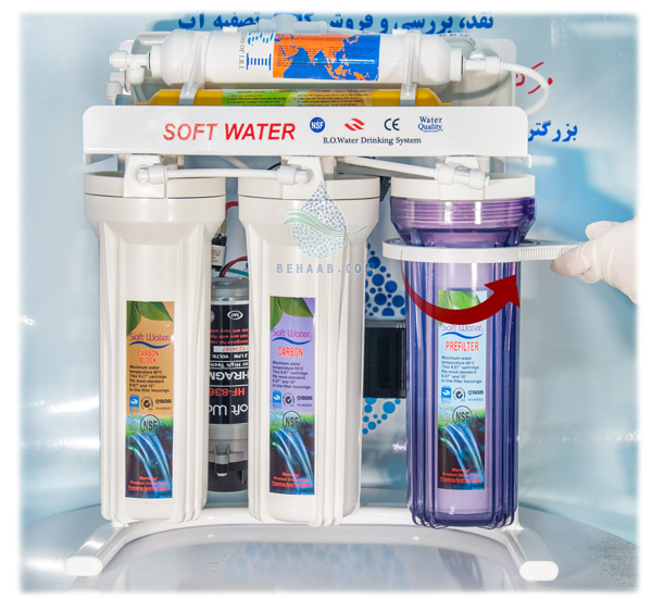 آموزش تعویض فیلترهای مرحله 1 دستگاه تصفیه آب how to change a water filter cartridge
