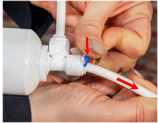 Working with water purifier Connectors نحوه کار با اتصالات دستگاه تصفیه آب