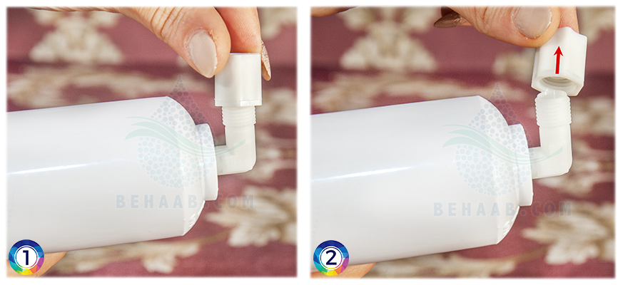 Working with water purifier Connectors نحوه کار با اتصالات دستگاه تصفیه آب