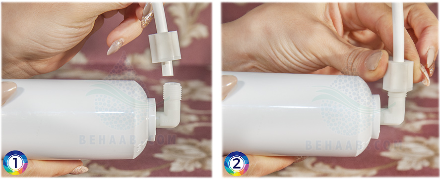 Working with water purifier Connectors نحوه کار با اتصالات دستگاه تصفیه آب