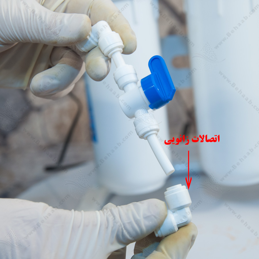 آموزش نصب شیر بک واش شستشوی ممبران   RO Manual Flush Valve Switch for RO Process