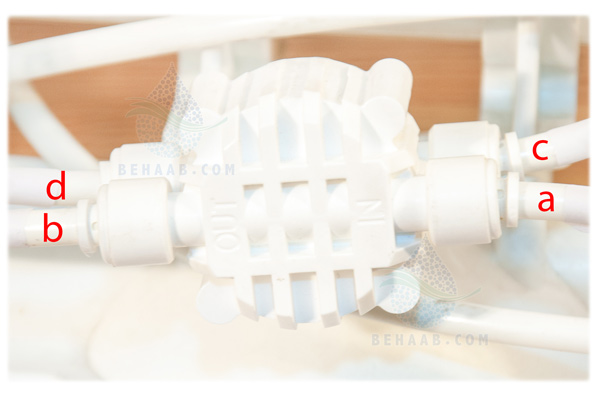 How to Replace Automatic Shut Off Valve in Reverse Osmosis نحوه نصب چهارراه تصفیه آب خانگی